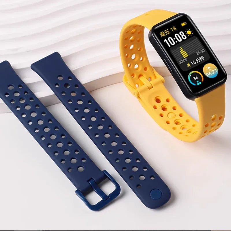 Silicone Straps for  Band 10 9 8 Replacement Sport Breathable Bracelet Correa  Smart Band 8 9 10 Strap Accessories
