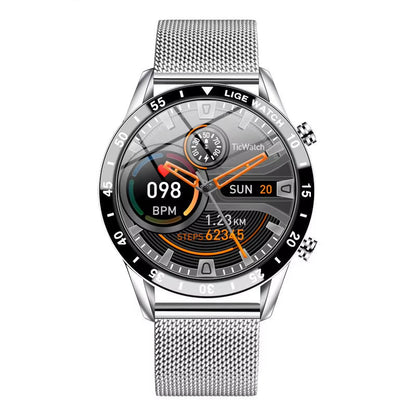 Luxury Full Circle Touch Screen Men Smart Watch Bluetooth Call Steel Band Waterproof Sports Fitness Watch for Android IOS