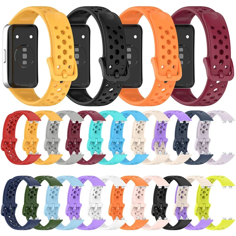 Silicone Straps for  Band 10 9 8 Replacement Sport Breathable Bracelet Correa  Smart Band 8 9 10 Strap Accessories