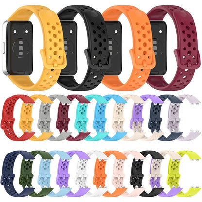 Silicone Straps for  Band 10 9 8 Replacement Sport Breathable Bracelet Correa  Smart Band 8 9 10 Strap Accessories