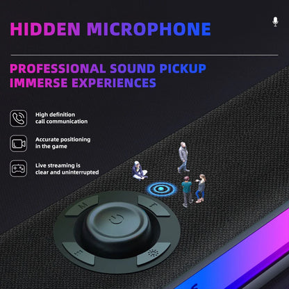SPA6109 Gaming Desktop Soundbar Full Screen RGB Noise Reduction Speaker with Mic Wired BT 5.3 Computer Sound System